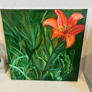 Vibrant Orange Lily Canvas Art